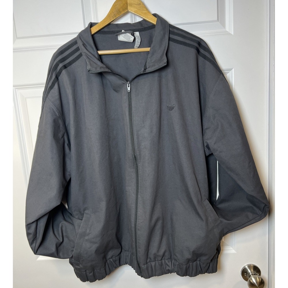 Adidas Skateboarding Jacket Men's 2XL  Full Zip‎ HY2728 Trefoil 3 Stripes Canvas